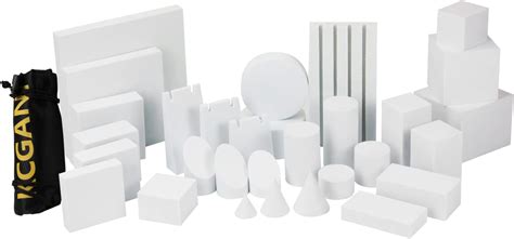 Buy Kcgani Photography Background Props, White Geometric Cube Photo ...
