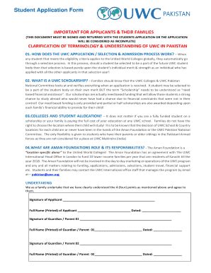 Uwc Pakistan - Fill Online, Printable, Fillable, Blank | pdfFiller
