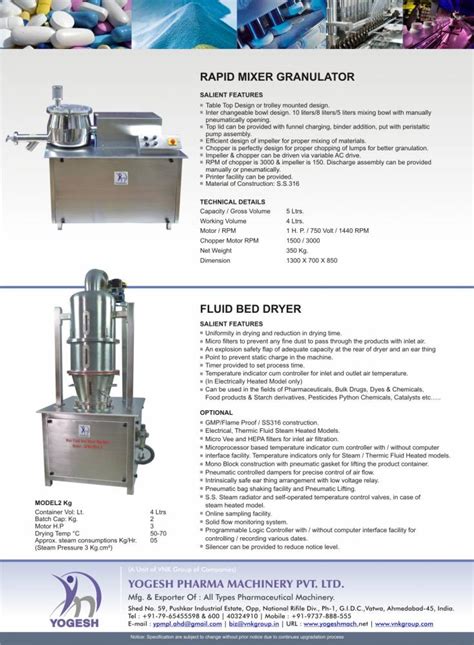 Pharmaceutical Machinery Manufacturer In Ahmedabad - Yogesh Pharma ...