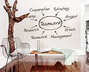 Buy Gadgets Wrap Office Quote Decal Teamwork Factor Cooperation Goals ...