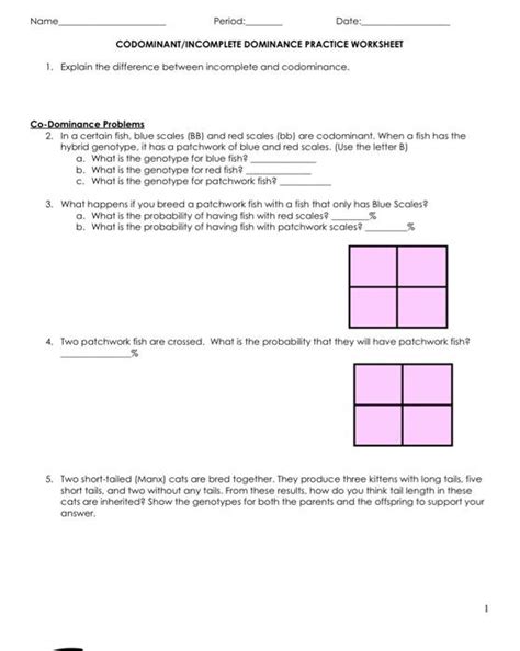 Codominance Practice Problems 的图像结果