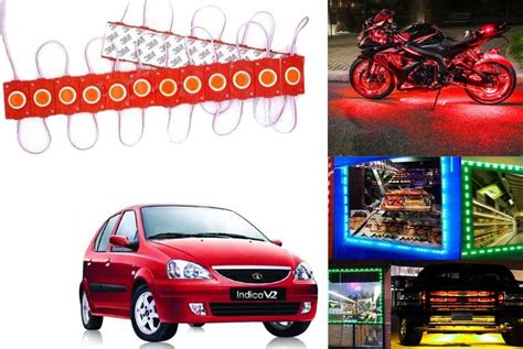 SMARTER RIDE Waterproof Red LED Ultra Bright Module Lights for Tata ...