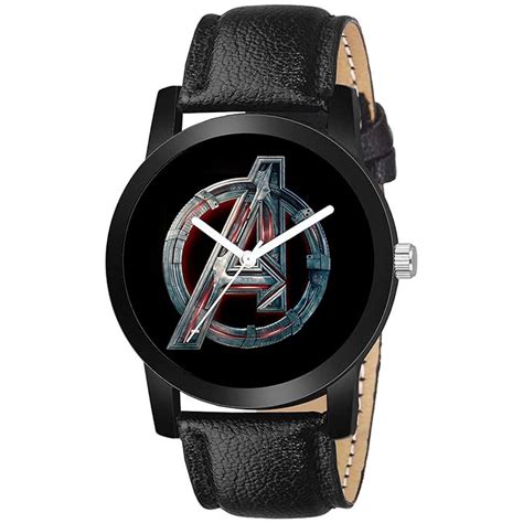 SWADESI STUFF Avenger Analog Leather Watch for Men & Boys (Black Dial ...