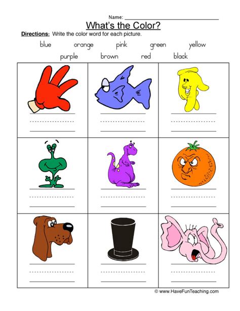 Image result for Learning Multiple Colors Worksheets