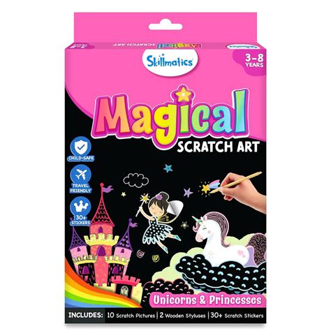 Scratch Book | Unicorn & Princesses Scratch Art | Skillmatics