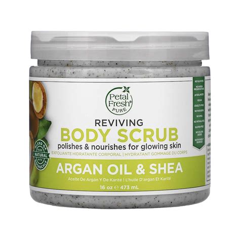 Buy Petal Fresh Argan Oil & Shea Body Scrub, Pure Reviving, Natural ...