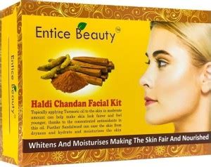 Entice Haldi Chandan Facial Kit contains Cleanser, Scrub, Cream, Gel ...