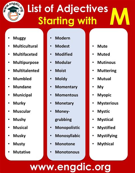 Words Starting With M To Describe Someone - Printable Calendars AT A GLANCE