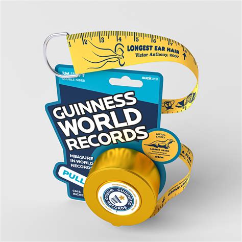 World Records Tape Measure : 3m of Guinness World Record Facts.