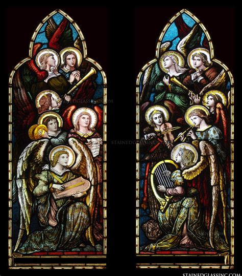 "Choirs of Angels" Religious Stained Glass Window