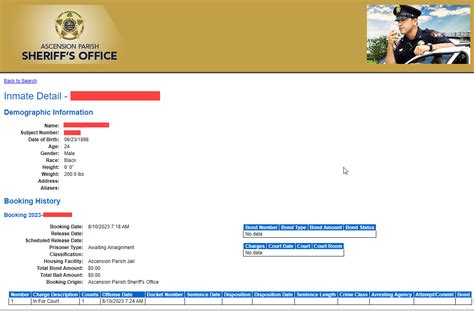 Ascension Parish Jail Roster Lookup, LA, Inmate Search