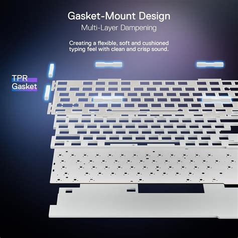 Ucal Pro K673 Pro - 75% Wired+2.4Ghz+BT Mechanical Keyboard White and ...