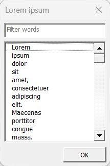Image result for VBA Filter ListBox