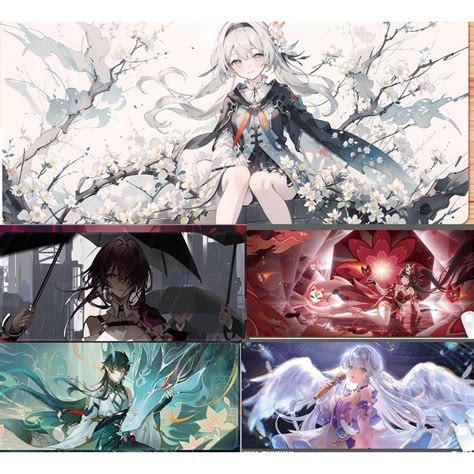 (30x70cm-40x90cm) Large Honkai Star Rail Mouse Pad (nhang herta jing yuan march7 yanqing bailu ...