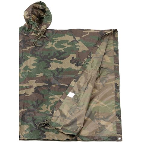 MFH Us Army Military Style Poncho US Woodland Camo