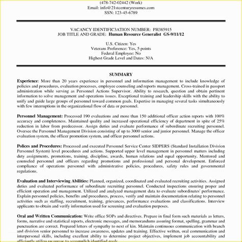 Free Federal Resume Template Of Sample Federal Government Resume ...