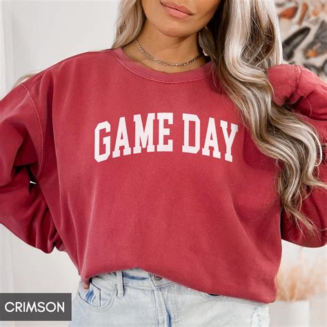 Comfort Colors® Game Day Sweatshirt, Collegiate Style Sports Crewneck ...