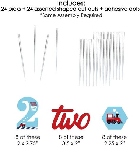 Buy 2nd Birthday Railroad Party Crossing - Dessert Cupcake Toppers ...