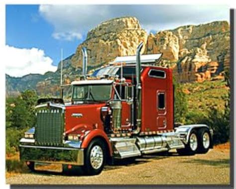 Maroon Kenworth Truck Transportation Wall Decor Art Print Poster (16x20 ...