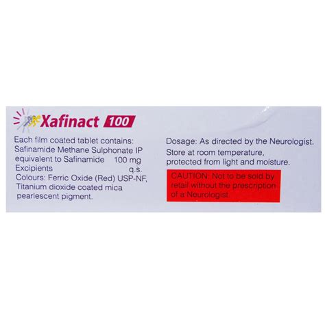Xafinact 100 Tablet 10's Price, Uses, Side Effects, Composition ...