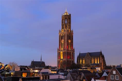 Cityscape of Utrecht with red and white Dom tower, photo 2 by Donker ...