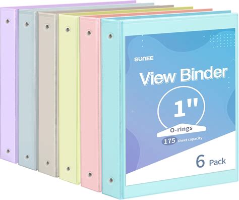 Amazon.com : CIXILDTS 1-Inch Binder, Standard 3 Ring Binder Fit Letter ...