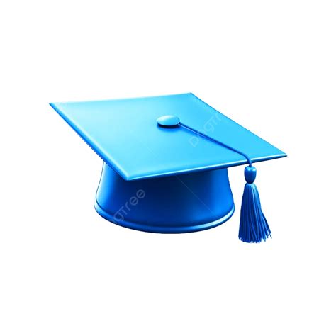 Graduation Cap Isolated On Blue 3d Icon, Graduation Cap, Graduation Cap ...
