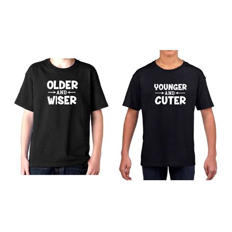 Buy TheYaYaCafe Yaya Cafe Kids Siblings T-Shirts for Kids Older Wiser ...