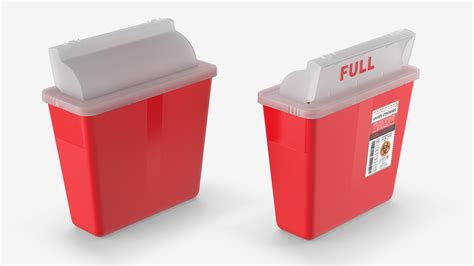 Biohazard Medical Sharps Container 3D model | 3D Molier International