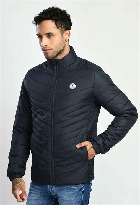 Navy Blue Quilted Bomber Jacket – SQUIREHOOD