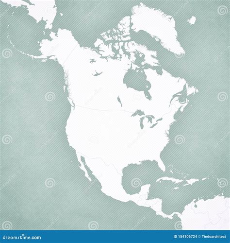 Blank Map of North America stock illustration. Illustration of ...