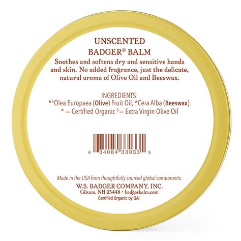 Unscented Badger Balm - Sensitive Skin Moisturizer | Badger Balm