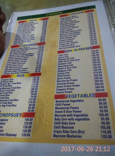 Menu at Penguin Restaurant, Howrah, Danesh Sk Lane