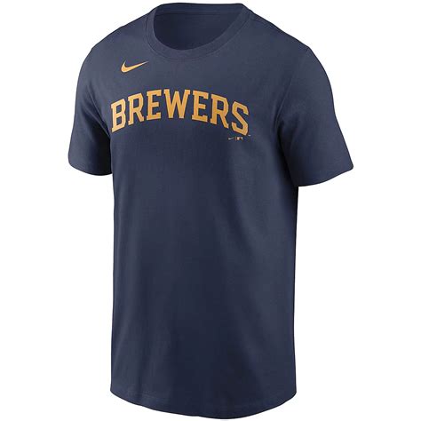 Nike Christian Yelich Light Milwaukee Brewers Name Number T-Shirt | Academy