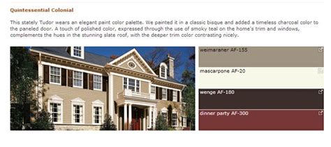 Colonial Color Scheme for Exterior House in Brown and White with Red ...