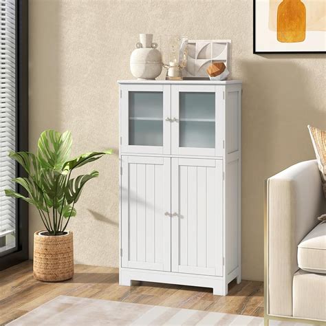 Giantex Storage Cabinet with Doors - Bathroom Floor India | Ubuy