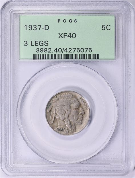 1937-D Buffalo Nickel 3 Legs PCGS XF-40 OGH (Item 1876498 ...
