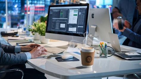 Work Computer Coffee 的图像结果