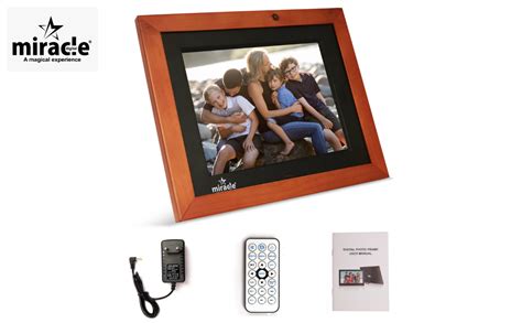 Buy Miracle Digital 8''(20.32) IPS Wooden Digital Photo Frame with High ...