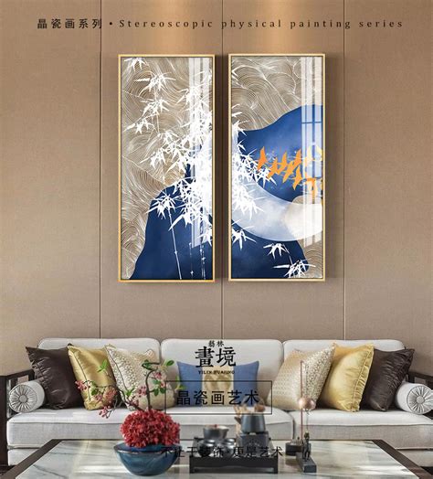 客厅沙发背景墙画美式装饰画组合美式建筑挂画现代美式挂画玄关画-美间设计