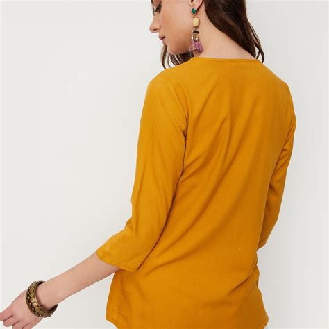 Buy Women Pintuck V-neck Top Online at just Rs. 499.0 - 1000011552496 ...