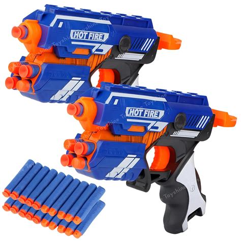Toyshine Pack of 2 Foam Blaster Gun Toy, Safe and Long Range, 20 ...