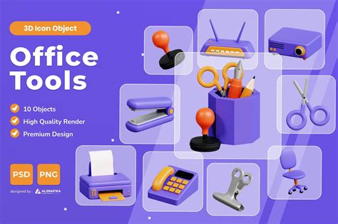 Office Tools 3D Icon — Teletype