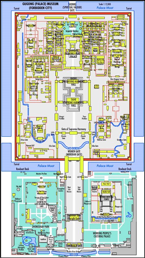Forbidden City map (Beijing) - Ontheworldmap.com