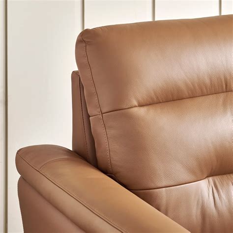 Buy Amanda Half Leather 1-Seater Sofa - Tan from Home Centre at just ...