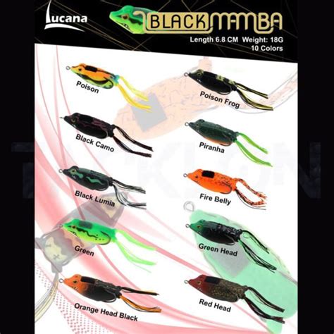 Lucana Black Mamba Frog Topwater Lure | 6.8 Cm | 18 Gm | Floating