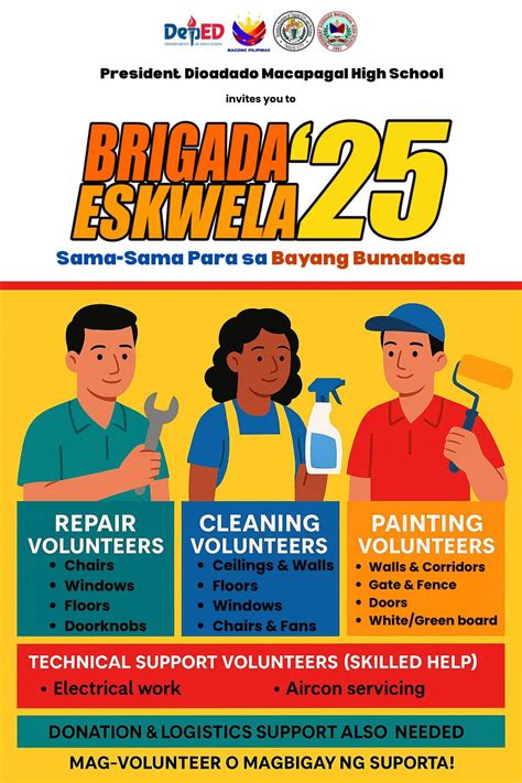 Brigada Eskwela, President Diosdado Macapagal High School- Taguig, 9 ...