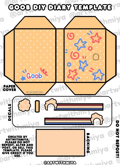 Goob's DIY Diary Template (Part 2) (Dandy's World) ☆ ୭˚. in 2025 | Fun ...