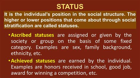 Ascribed Status Examples