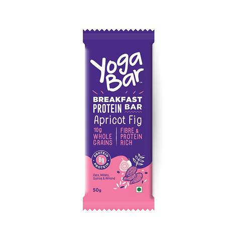 Yogabar Apricot Fig Breakfast Protein Bar With Oats, Millets, Quinoa ...